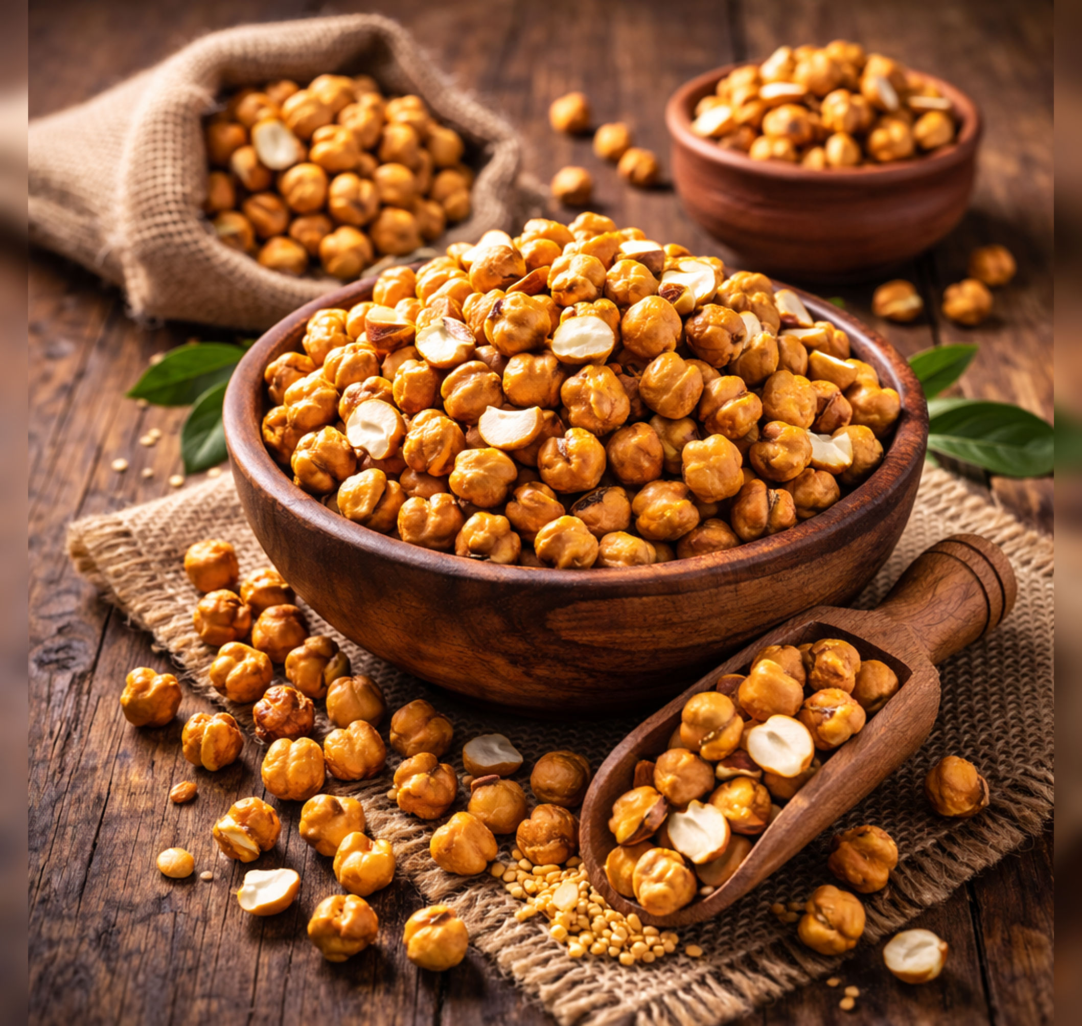 Crunchy roasted chana pack – healthy high protein Indian snack in Ireland